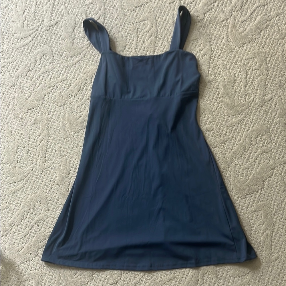 Stylish Blue Sleeveless Dress